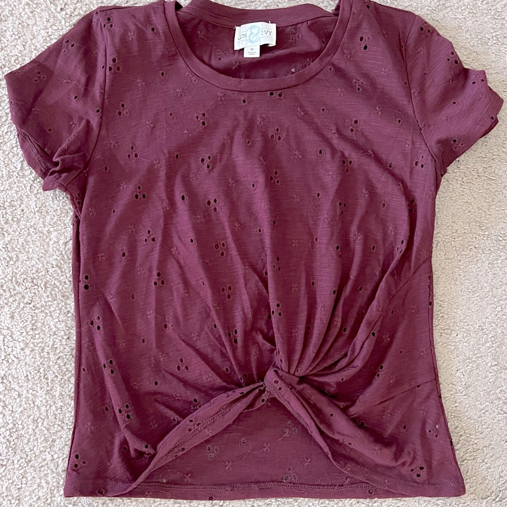 Burgundy blouse